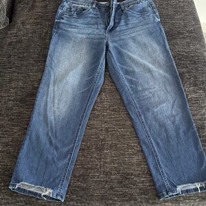 Stylish Blue Straight Leg Women's Jeans